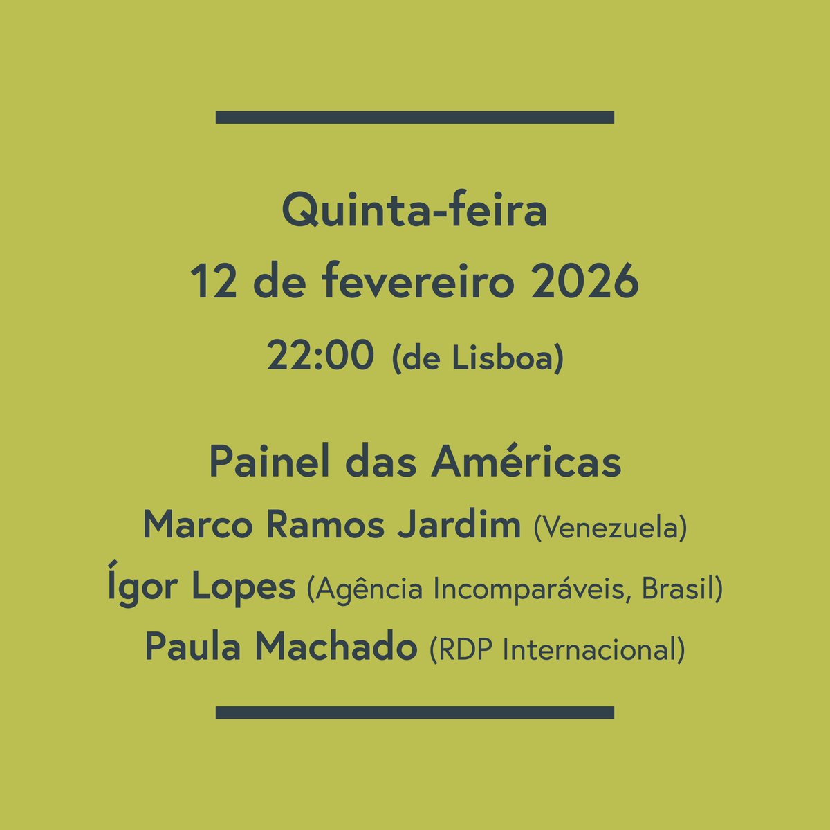 AssociacaoTSP's tweet photo. Oiça os jornalistas da diáspora a comentar as eleições presidenciais!

Américas: Quinta 12 fevereiro 22:00 Lisboa
https://t.co/xSRwnqYAQm ou via Zoom https://t.co/sx7wrnr5QQ
-
Europa: Sexta 13 fevereiro 20h00 Lisboa
https://t.co/xSRwnqYAQm ou via Zoom: https://t.co/rg7zuow950 https://t.co/6HyZriauTa