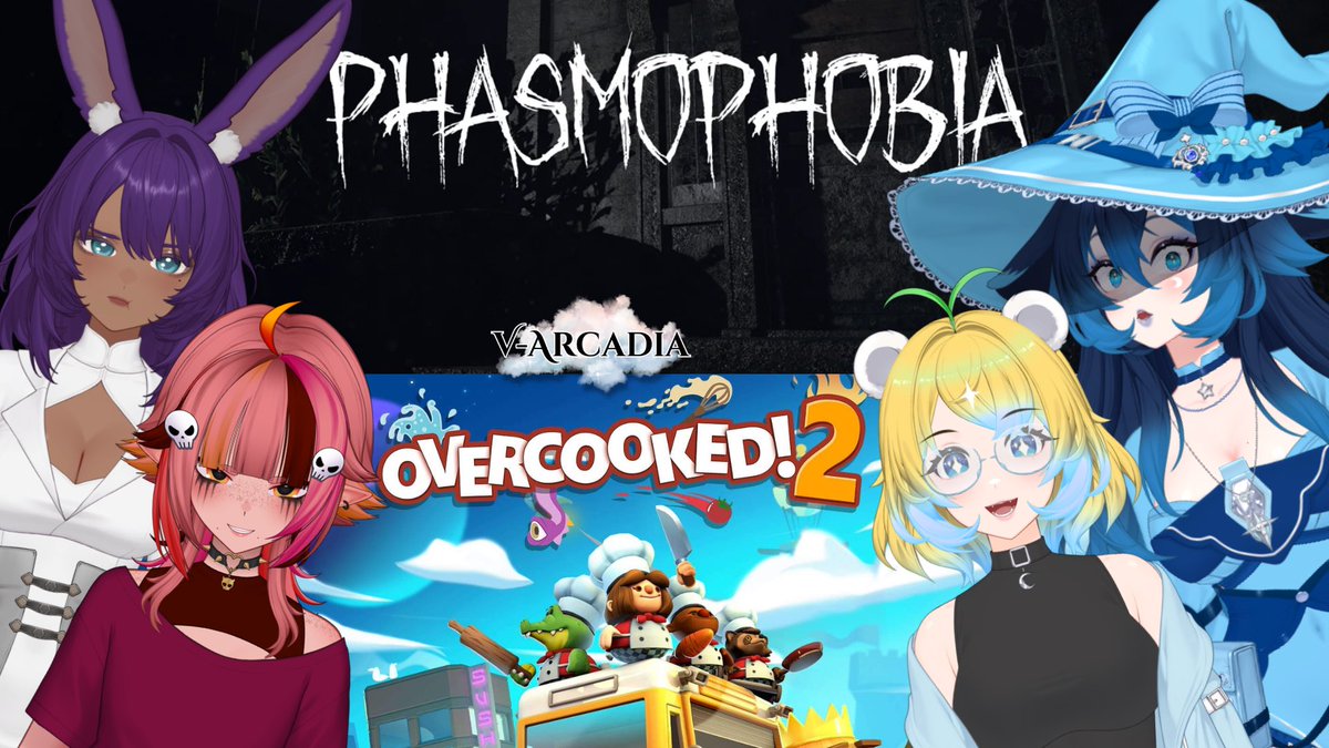 Are you ready for this villagers!? V-Arcadia (most of us) are getting together for a collab this weekend! Catch us on Twitch on Sunday, 9/15 at 2PM CST playing Phasmophobia and Overcooked 2! 

<a href="/SomaShiokaze/">Soma 💫🔮💙 Witch VTuber | VArtist【VTA】</a> 
<a href="/Dakartaa/">🔥 VTA Dakartaa 🔥</a> 
@\DocSuvana
<a href="/V_Arcadia_Team/">V-Arcadia || #VTuber Group</a>