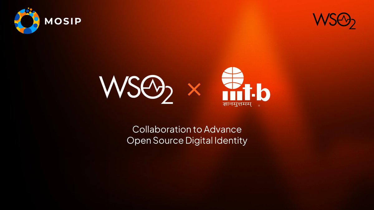 wso2's tweet photo. We’re proud to partner with IIIT-B and MOSIP to advance open source digital identity with eSignet—enhancing secure, standards-aligned single sign-on and fostering global community innovation. https://t.co/5P5sHSQEp8 https://t.co/pASfg5m0wx