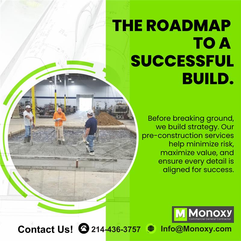 Monoxy3's tweet photo. Every successful build begins long before construction starts. Our pre-construction services help define scope, budget, and timeline, creating a clear, strategic roadmap that keeps your project on track from day one.
#PreConstruction #ConstructionPlanning #ProjectManagement https://t.co/PXCdin4F5L
