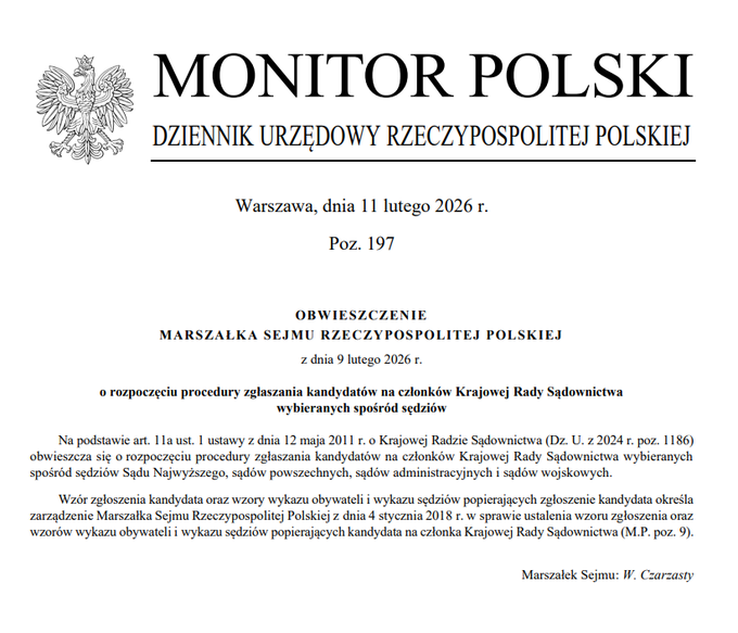 2000 obywateli może zgłosić, sędziów kandydatów do KRS. Podniesiemy rękawicę czy walkowerem oddamy KRS Iustitii? Mamy tylko 30 dni ...