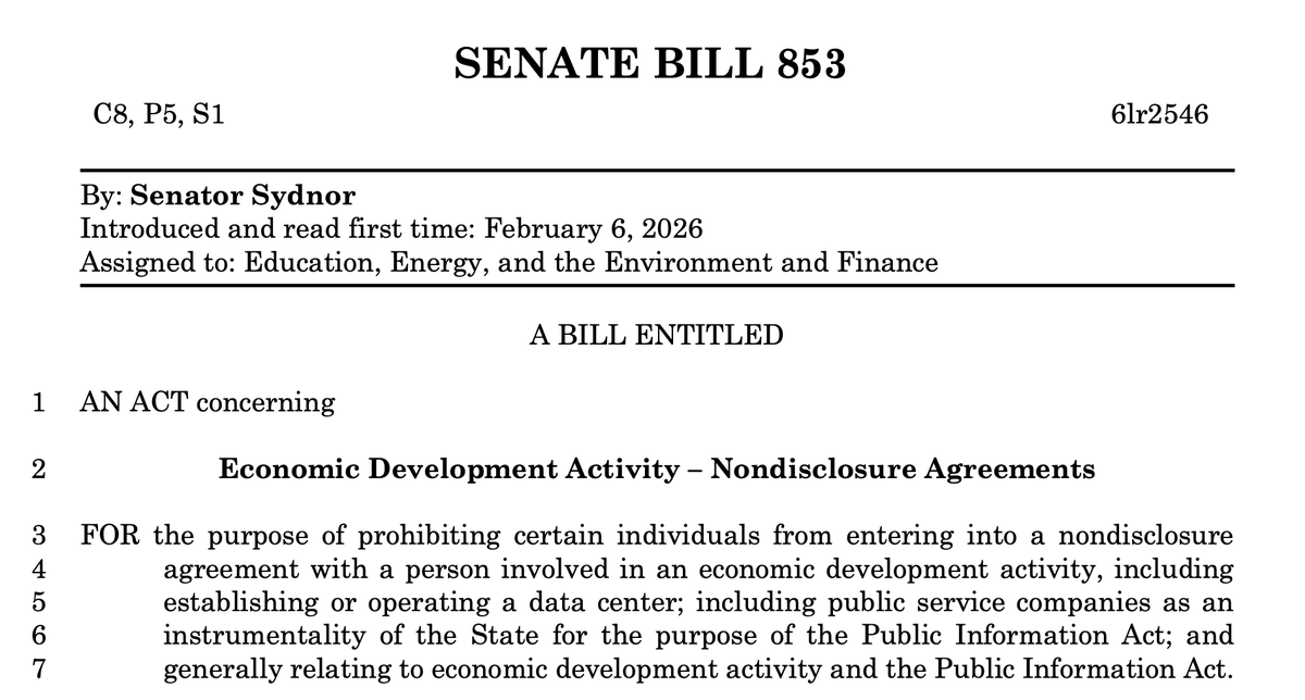 New bills in Wyoming and Maryland to ban nondisclosure agreements in economic development deals 👍 #BanSecretDeals