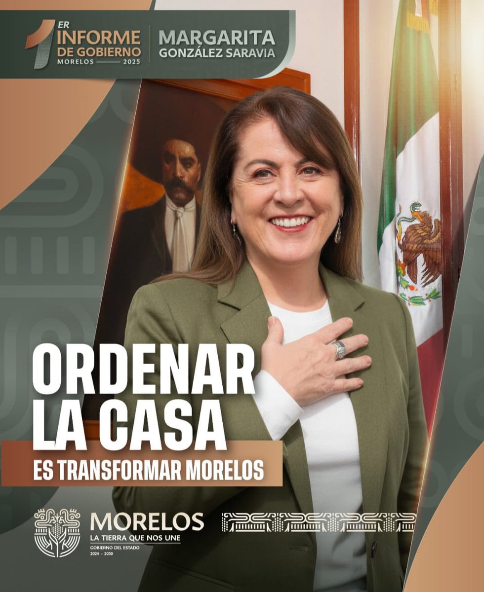 Durante este primer año, hemos ordenado la casa para transformar el bienestar de nuestras familias. Los invito a conocer los avances de nuestra gestión en el Primer Informe de Gobierno; un ejercicio de honestidad y cercanía con la gente.

#1erInformeMorelos
#MargaritaGobernadora