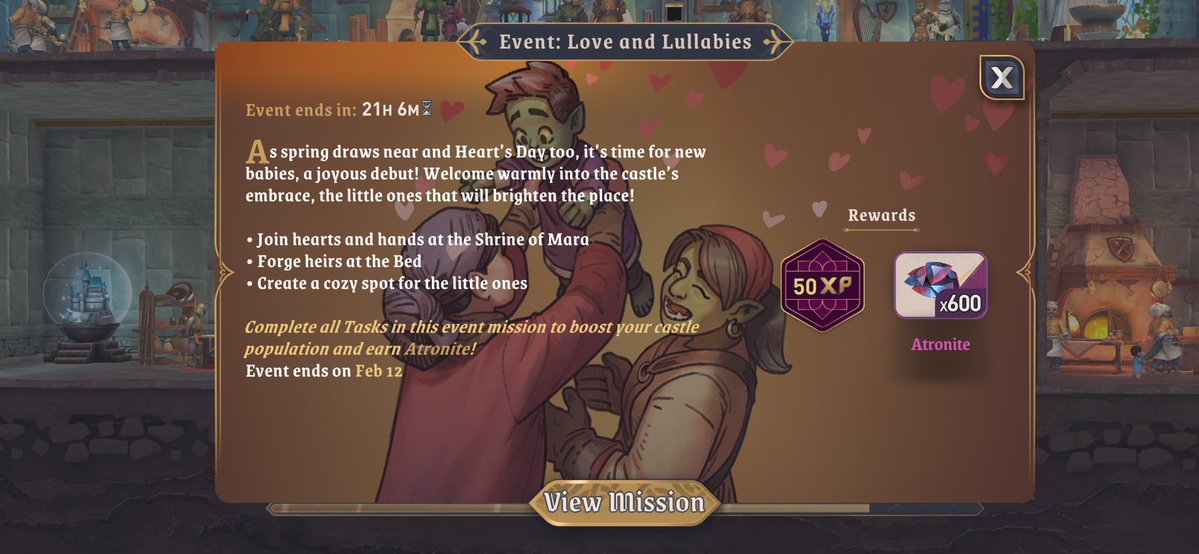 ESOがハートの日のイベント始めたから、もしやと思ってCastles開いたら案の定。

子作り奨励ﾖｰ♪