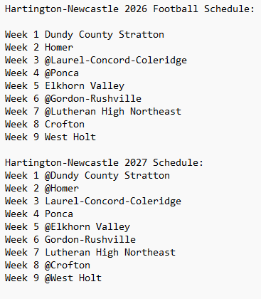 2026-2027 Football Schedules are out..