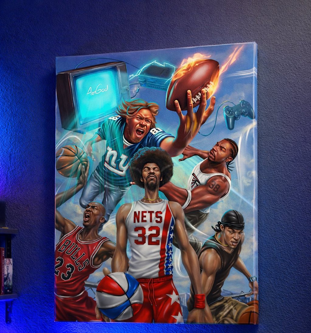 Nostalgia 🖤
Art 🖼️ by me
Canvas prints: darealicon.com 

#art #nba #nfl