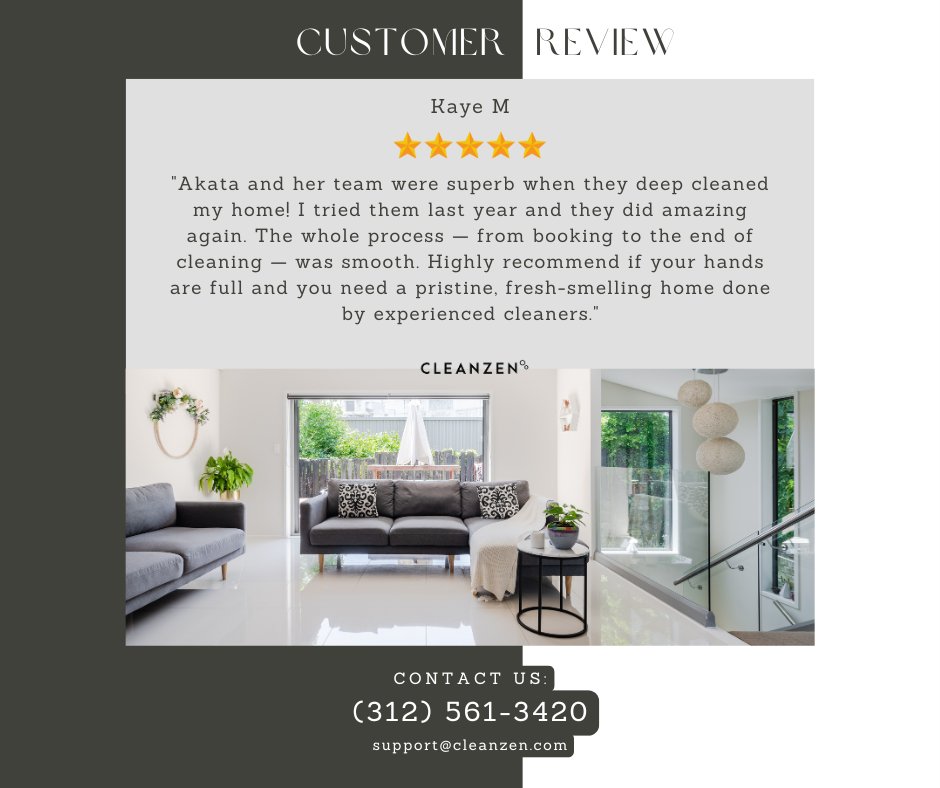 CleanzenChicago's tweet photo. We’re proud to deliver reliable, professional, and seamless cleaning every time💪🌟
👉 Book your deep cleaning today and enjoy a spotless, fresh-smelling home!📅✨
#Cleanzen #Chicago #Review #CleanzenChicago #DeepClean #Home #Professionals #EasyBooking #HappyCustomer #Recommended https://t.co/25p3CgSRvt