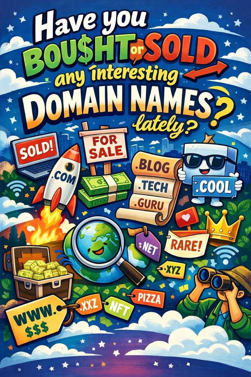 Have you bought or sold any interesting domain names lately? I am genuinely curious, please share the links
