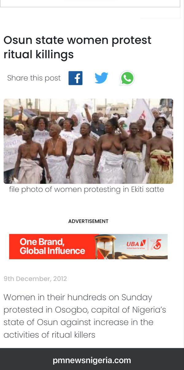 <a href="/skushi0100/">Skushi</a> <a href="/SaharaReporters/">Sahara Reporters</a> They’re not Yariba women. Yariba women are known for being dirty, ugly and unattractive. See your primitive women ⬇️