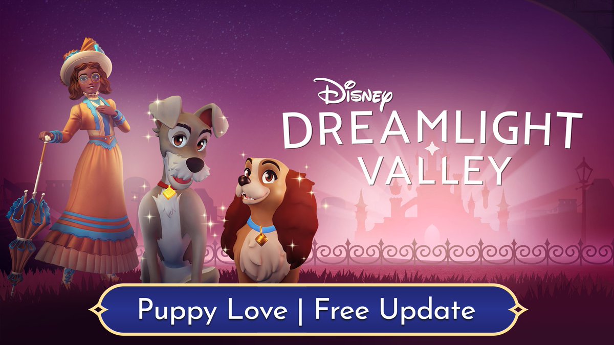 gameloft's tweet photo. Love is in the air! 💖 Get cozy, prepare to jump into a new Realm and meet a delightful canine couple in the Puppy Love free Update! https://t.co/Uxejx6D2Wo