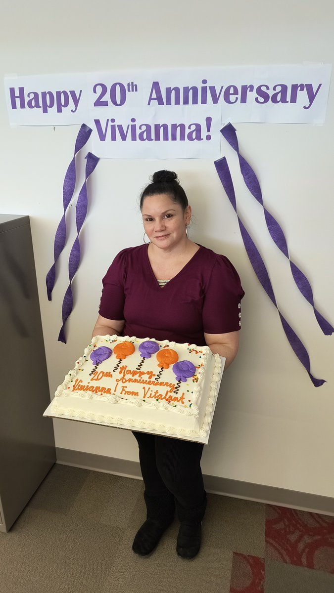 Join us in celebrating a huge milestone! 🎉

Vivianna is marking 20 years with Vitalant, and we couldn’t be more grateful for her passion, commitment, and heart for helping others! Thank you, Vivianna for all you do for our donors, patients, and teams every single day!