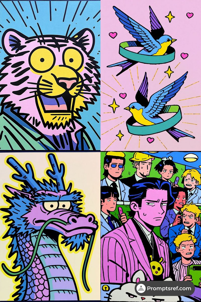 Retro pop comic examples