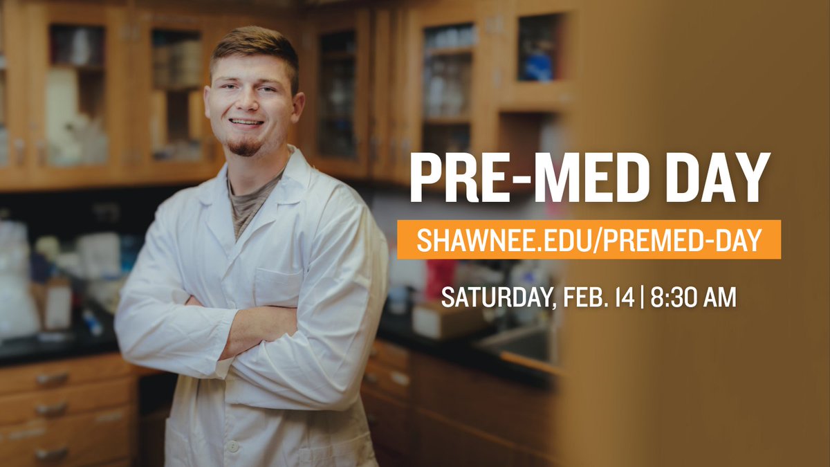 ShawneeState's tweet image. Pre-Med Day is this weekend – we can’t wait to see you there! 🐻

Haven’t registered yet? There’s still time and a few spots left! 

🔗 shawnee.edu/premed-day