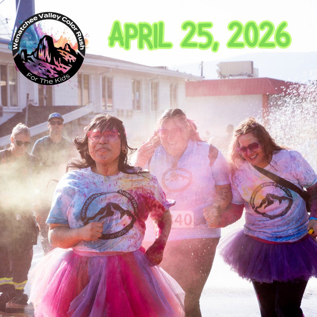 cdCASA's tweet photo. 🎉🌈 Wenatchee Valley, get ready! The 2026 Color Rush is here—BIGGER, BRIGHTER, and MORE COLORFUL! Lace up, grab friends, and run through clouds of color! 📅 2026 | 📍 Wenatchee Valley #ColorRush2026 #WenatcheeValley #RunInColor https://t.co/N0xf1c6vr7
