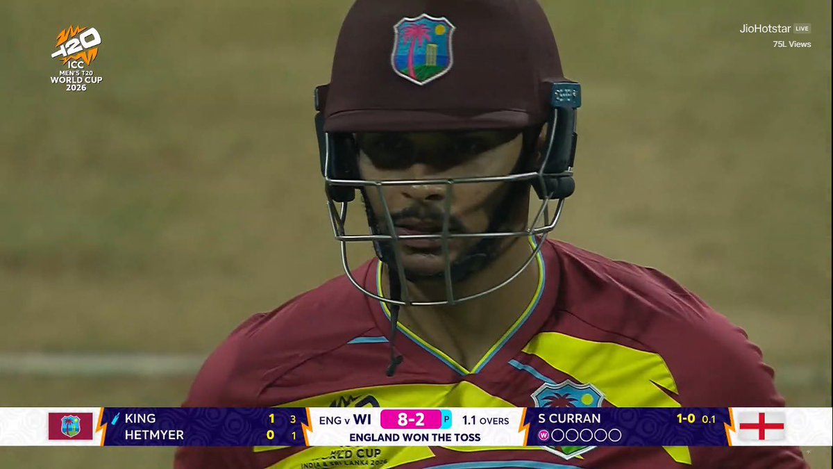 ENG Vs WI Match

West Indies bat first score 196-6

King 1(3) Run
Shai hope captain 0(3)
Hetmyer 23(12)
Roston chase 34(29)
Sherfane Rutherford 76(42) 
Powell 14(13)
Holder 33(17)
Romario 1(1)

Jofra Archer  over 4-  48run- 1wt
Sam curran over  3-36 Run- 1Wt