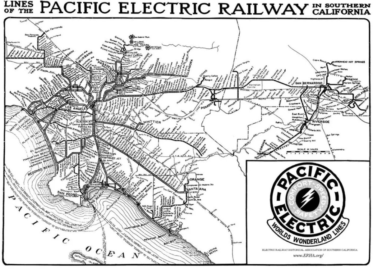 Los Angeles once had the biggest trolley system in the world -- connecting LA's 400 'Historic Main Streets and Historic Villages' -- and each had a 'main street' of small retail where people could do  their errands. 

Residents could also catch a Trolley to the rest of the city.