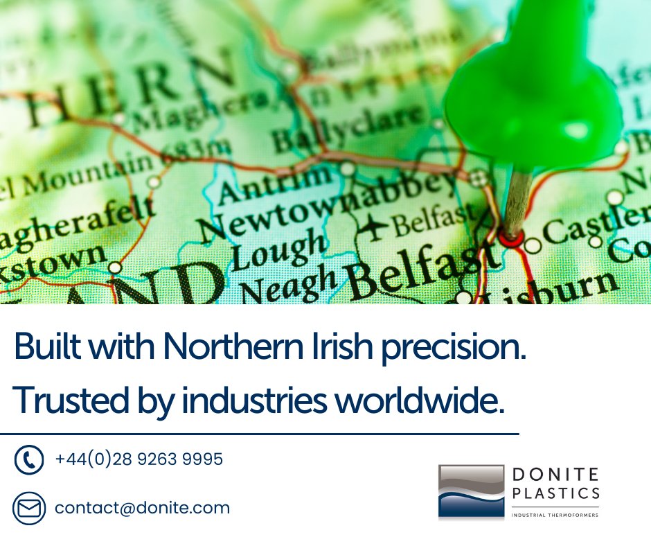 DonitePlastics's tweet photo. At Donite Plastics, we’re proud of our Northern Irish roots.

Known for its skilled workforce, strong supply chain, export-ready mindset, and customer service, this region continues to deliver world-class products and services on an international stage. https://t.co/gaZVBvDHLT