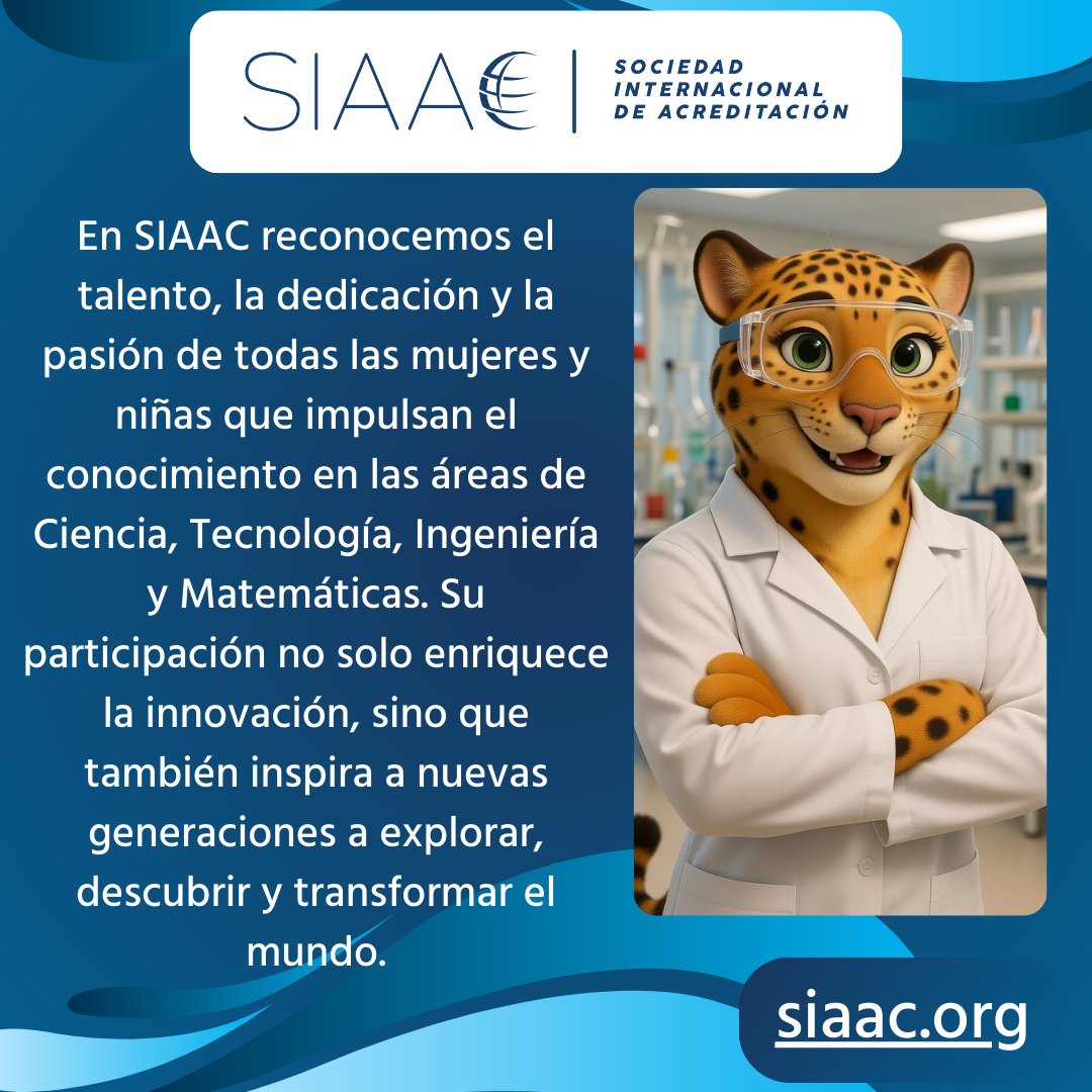 SIAAC_MX's tweet photo. 🔬✨ Hoy 11 de febrero, celebramos el Día Internacional de la Mujer y la Niña en la Ciencia

Su talento y liderazgo en Ciencia, Tecnología, Ingeniería y Matemáticas impulsan la innovación y fortalecen la infraestructura de la calidad en México y el mundo
#MujeresEnLaCiencia #STEM https://t.co/v89pT7MhqD