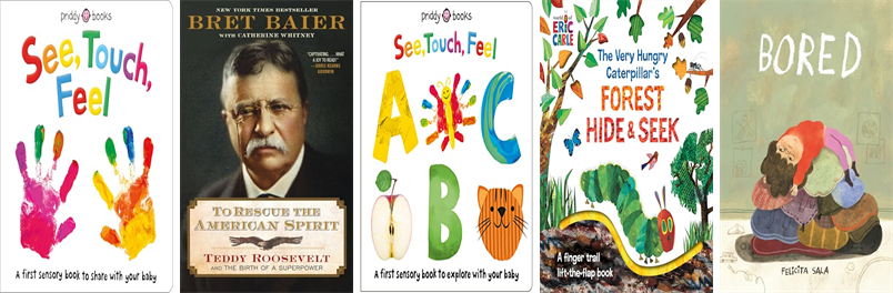 StorrsLibrary's tweet photo. This week the Richard Salter Storrs Library has 43 new books.  New items include To Rescue the American Spirit, The Very Hungry Caterpillar's Forest Hide &amp; Seek, Bored, Chicka Chicka Peep Peep, The Zorg, and Scholastic Book of World Records 2026. https://t.co/yZS0GeeaLn https://t.co/REl5zEIzw3