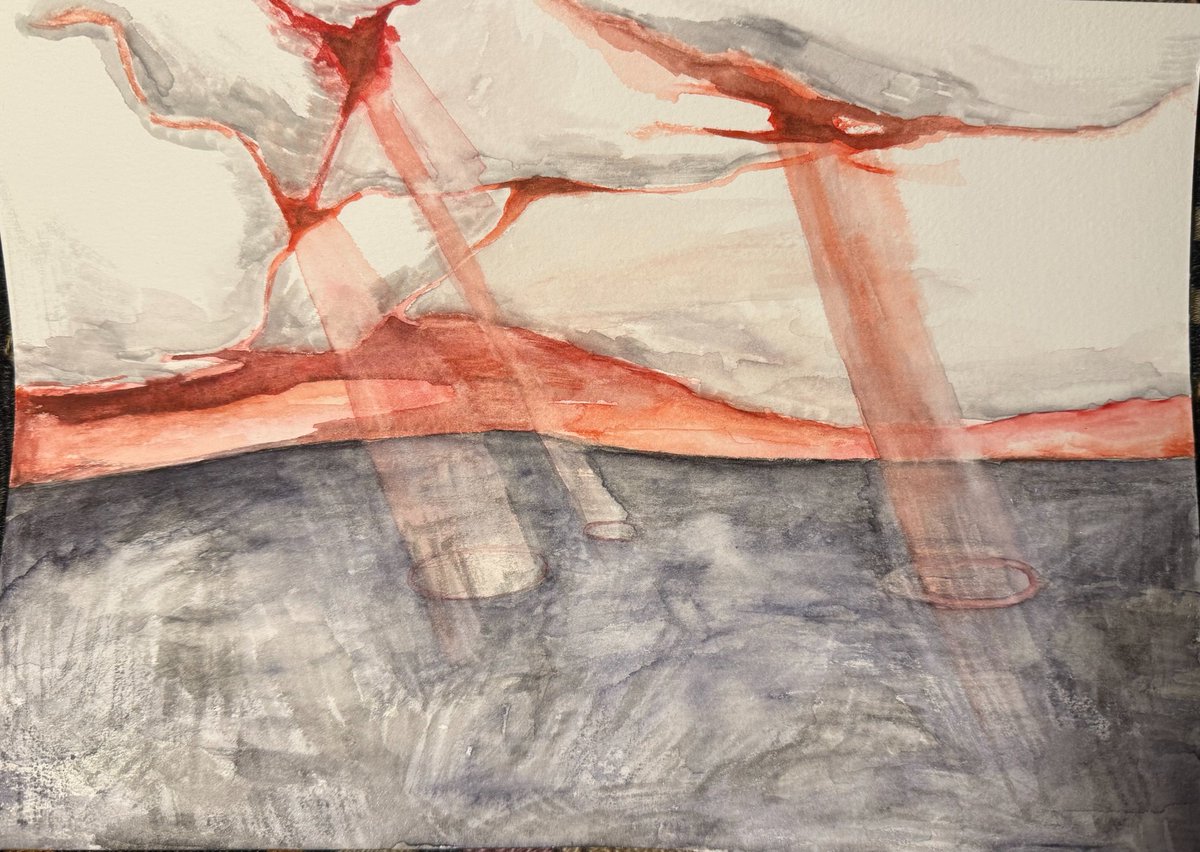 Been making some 'wounds in the wild' type paintings

The first one is called Hyde Park Wounds and the second one is as if the whole sky was a wound
