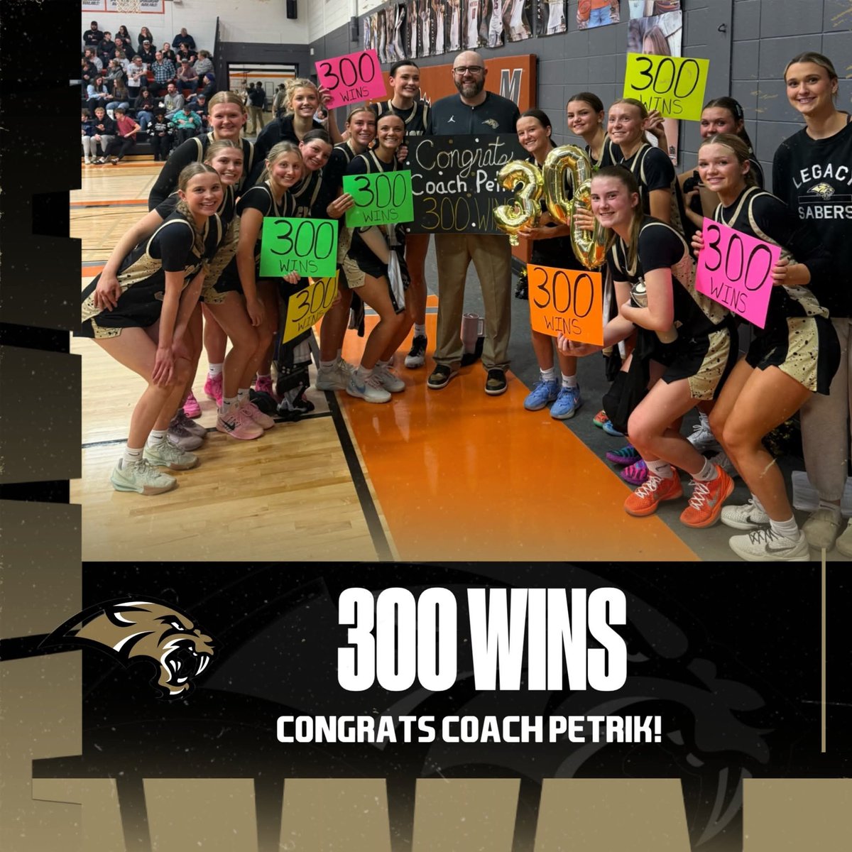 Congratulations Coach Petrik on getting your 300th win!