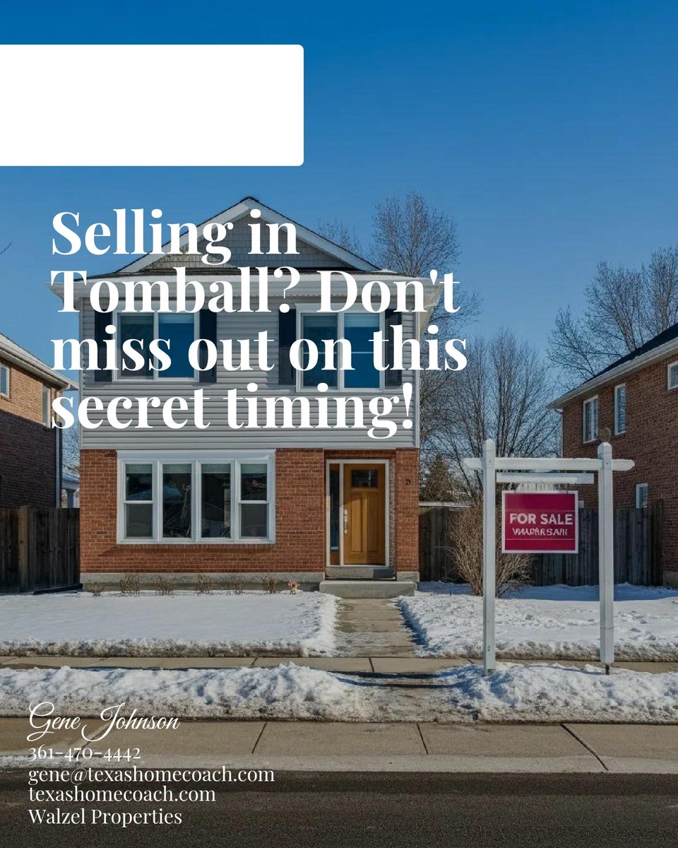 Eyeing the perfect time to sell in Tomball, TX? 📈 Watch for job relocations + school district buzz! Spring migration + <3.5 months inventory = hot seller's market. Time your listing for when demand peaks to capture max equity. #TomballRealEstate