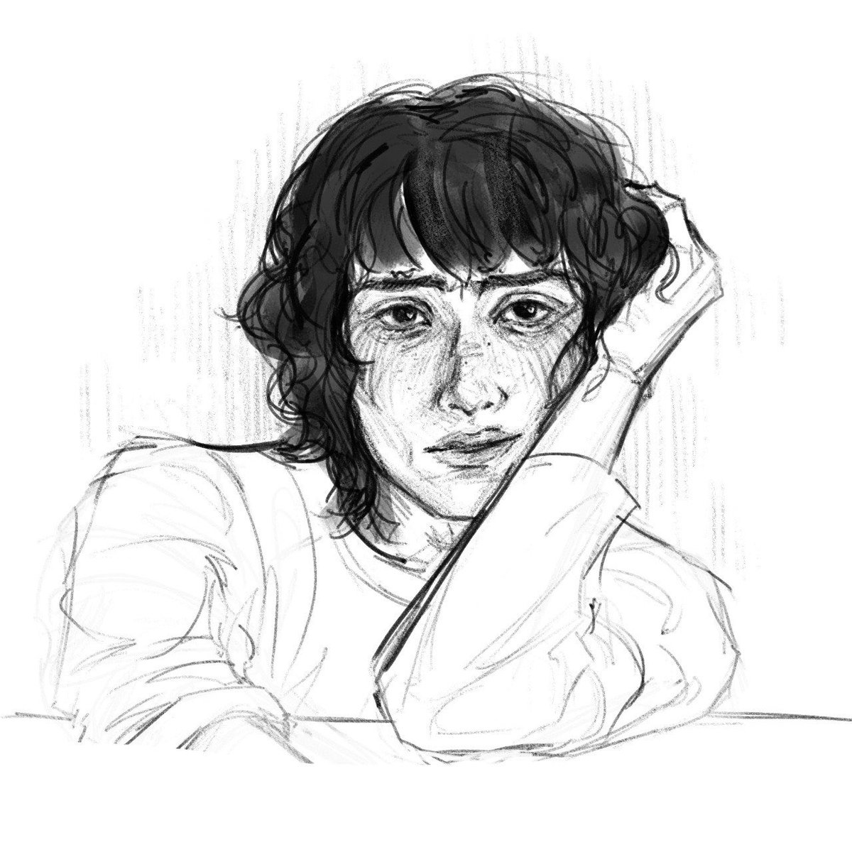 i miss emo lesbian s4 mike wheeler 
#byler #art #StrangersThings