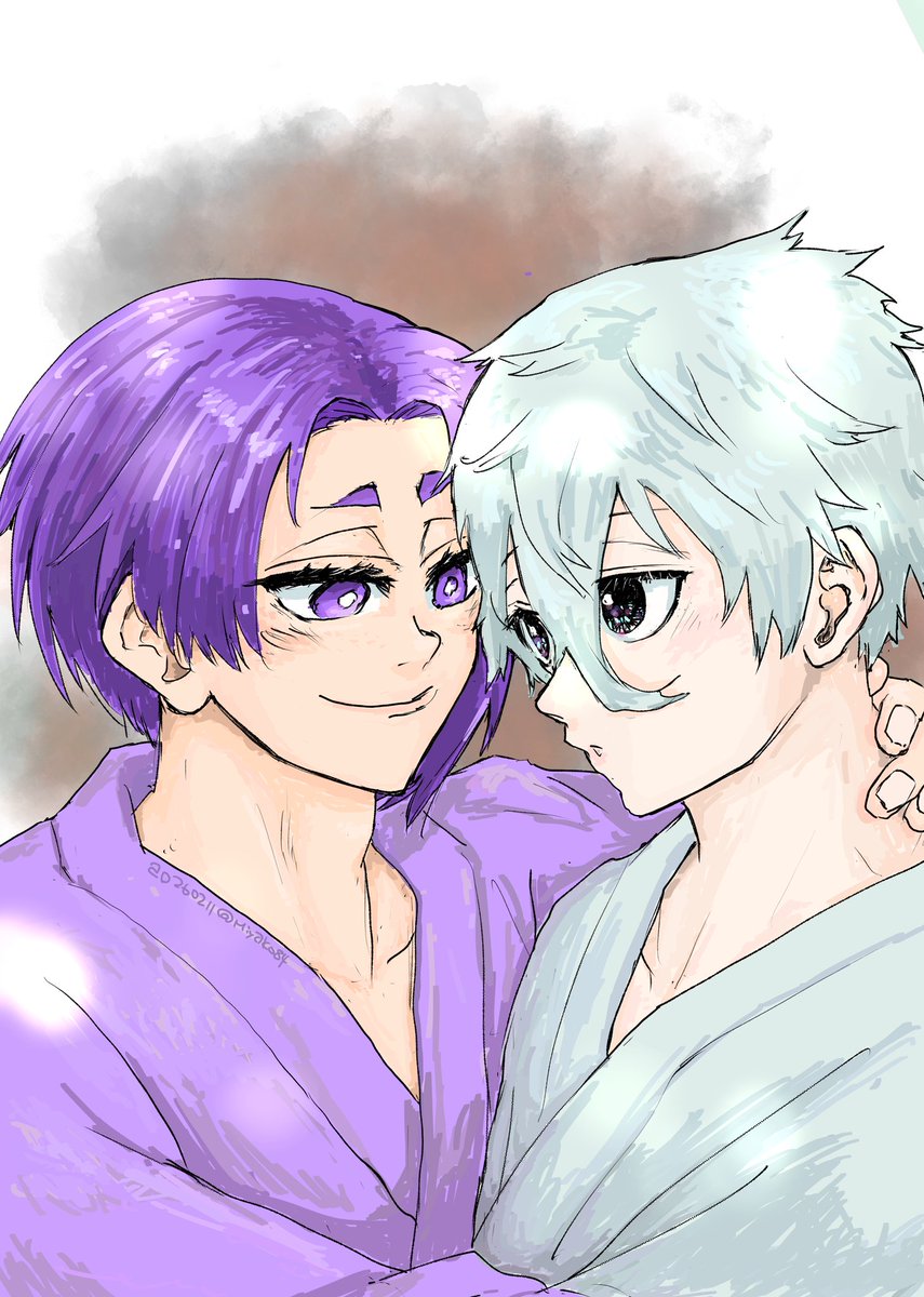 れおなぎ、お絵かき、新年にラフを描いたので和装
