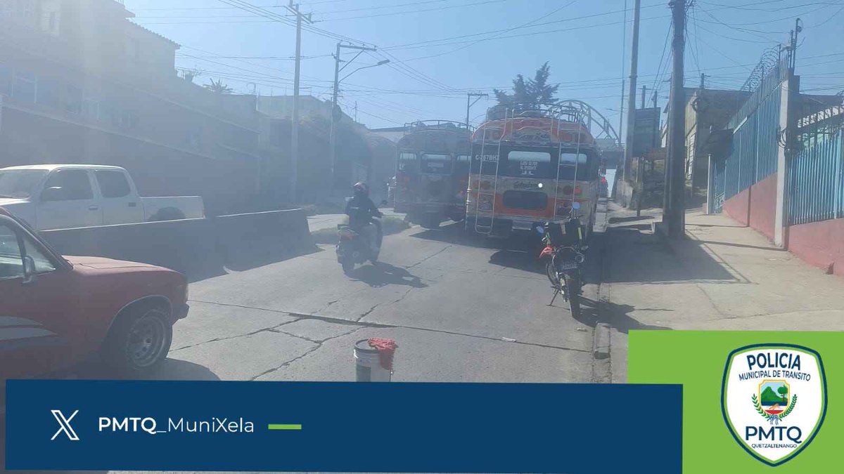 Reporte de tránsito
Bus con falla mecánica sobre la 19 avenida y 10 calle, zona 3, , #Quetzaltenango.

👮‍♂️Personal ya se encuentra en el lugar trabajando para liberar la vía a la brevedad.

Se recomienda conducir con precaución.