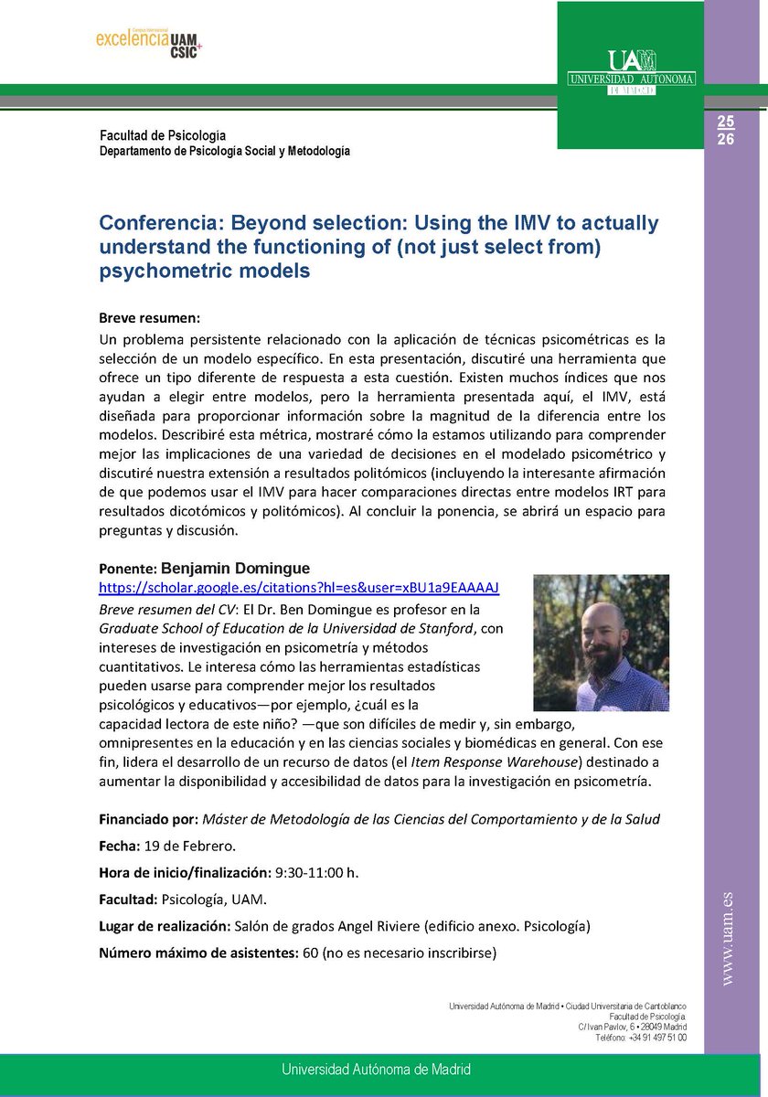 Master de Metodología, UAM-UCM-UNED tweet media