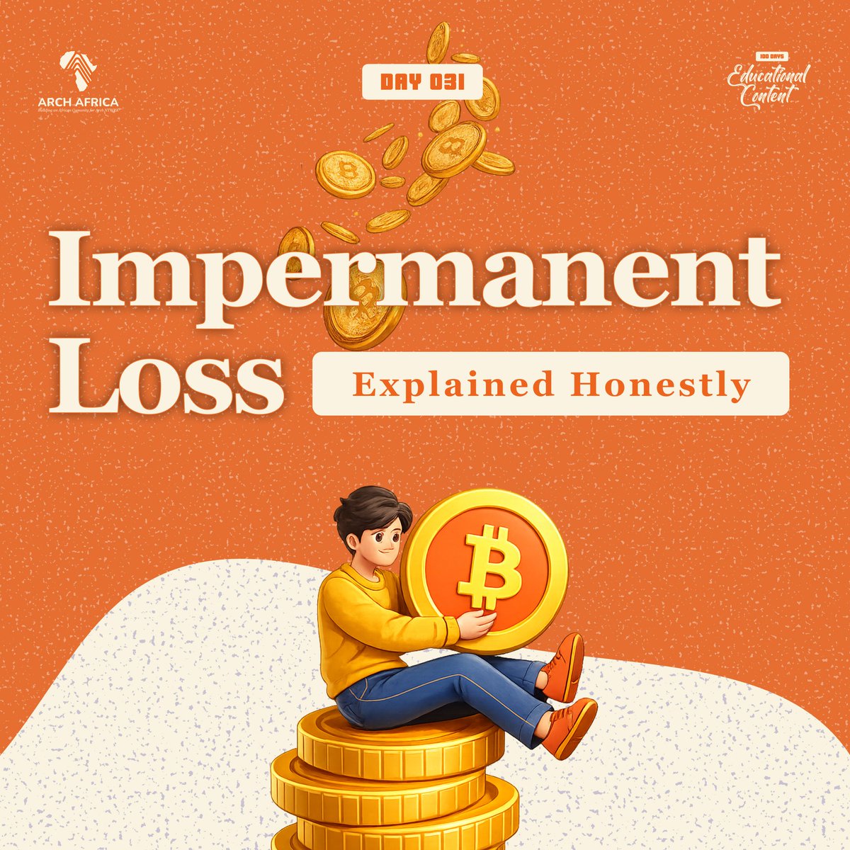 ARCH AFRICA EDUCATIVE CONTENT DAY 031

Impermanent Loss Explained Honestly

The Definition

Impermanent Loss (IL) is the opportunity cost liquidity providers incur when the prices of tokens in a pool diverge from each other.

It's called "impermanent" because if prices return to