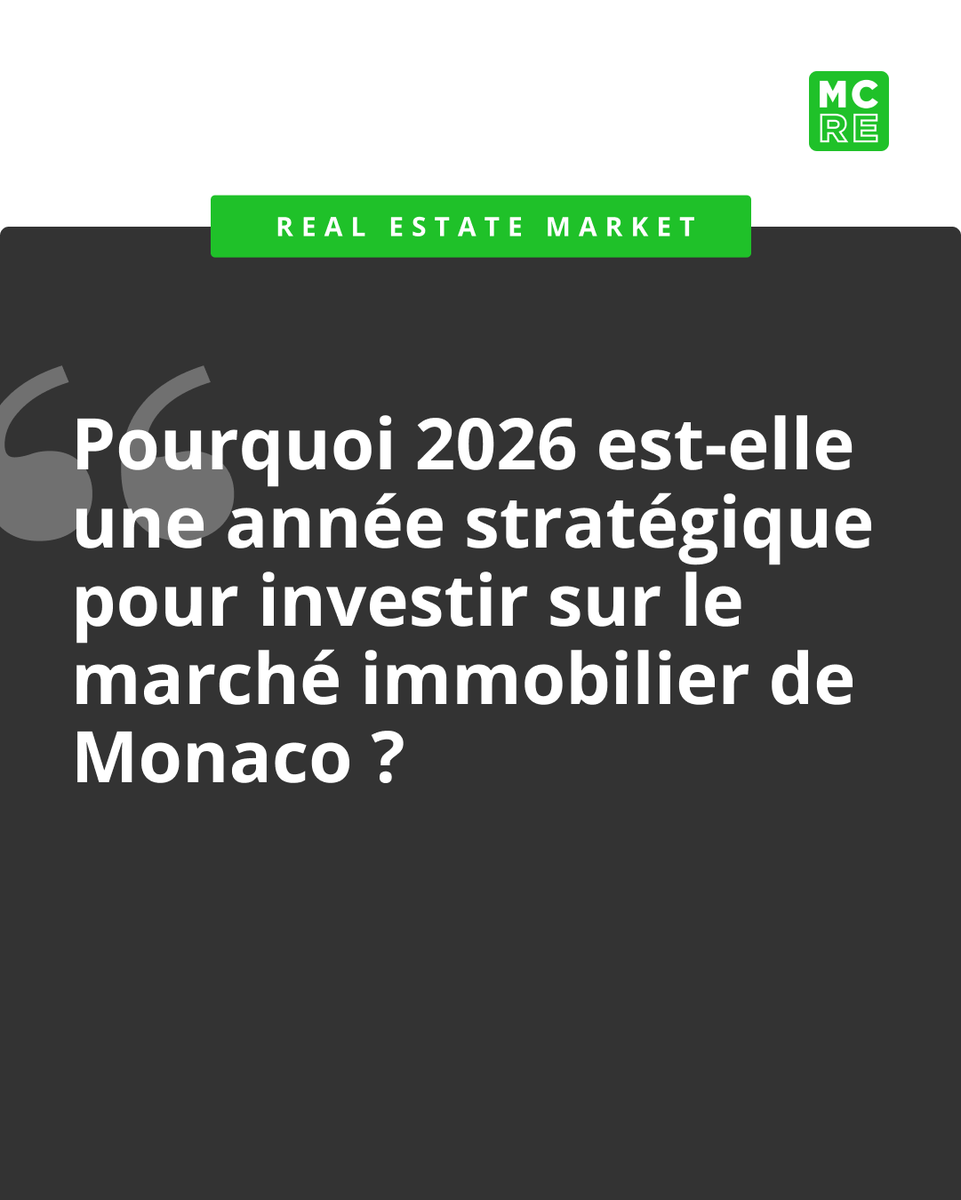 Monaco aborde 2026 avec un message clair : stabilité, prestige et valeur à long terme. Lisez l’article complet sur notre blog et découvrez où se trouvent les véritables opportunités.

👉 montecarlo-realestate.com/blog/immobilie…