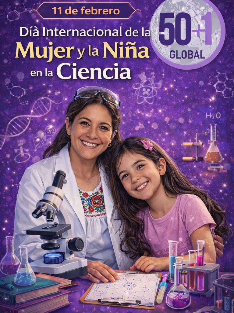 🔬✨ Este 11 de febrero es el Día Internacional de la Mujer y la Niña en la Ciencia y en 50+1 Global reconocemos que el progreso científico necesita del talento, la creatividad y la visión de las mujeres y las niñas en todo el mundo.

Impulsar su participación en la ciencia,🧵
