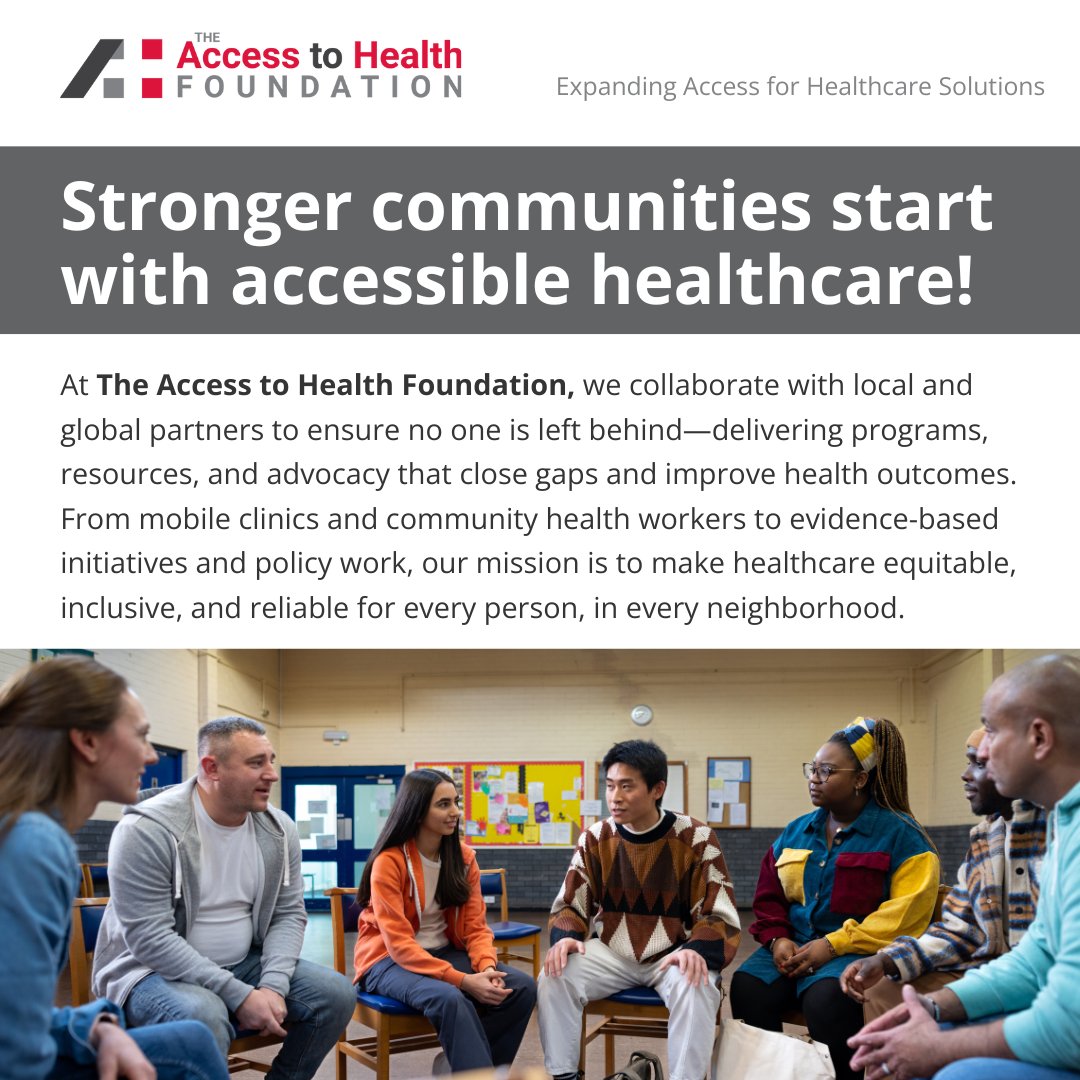 AccessHealthFD's tweet image. Your support closes healthcare gaps and improves lives, so get involved today at accesstohealthfoundation.org

#AccesstoHealth #AccessToCare #HealthForAll