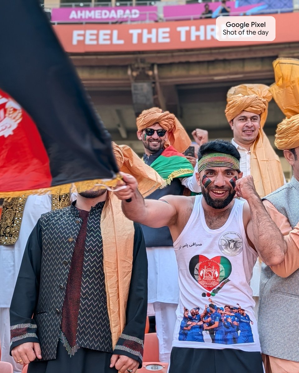 ICC's tweet photo. The ups and downs in the life of an Afghanistan fan today, captured in our Google Pixel Shot of the Day!