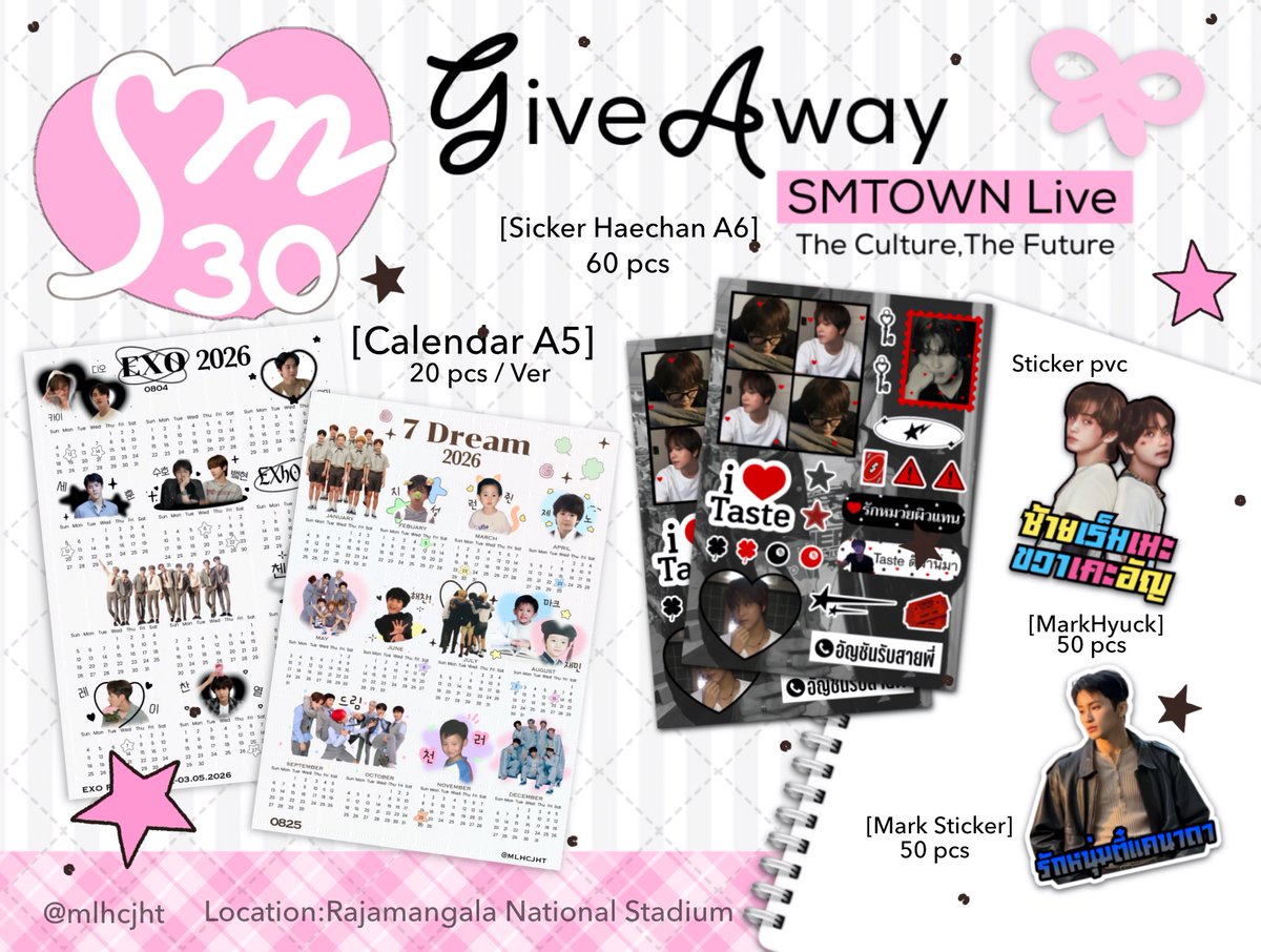 mlhcjht's tweet photo. pls kindly rt 💖
give away for ชาวม้าคย้อก ดรีมเส้น ป้าแอ๋ว
แม่น้องแฮชาน

🗓️ 14 feb 26
📍 Rajamangala National Stadium
⏰ TBA

 #SMTOWNLIVE2025_26_BANGKOK
#SMTOWN_LIVE_BANGKOK https://t.co/XQqbfWc7Lz