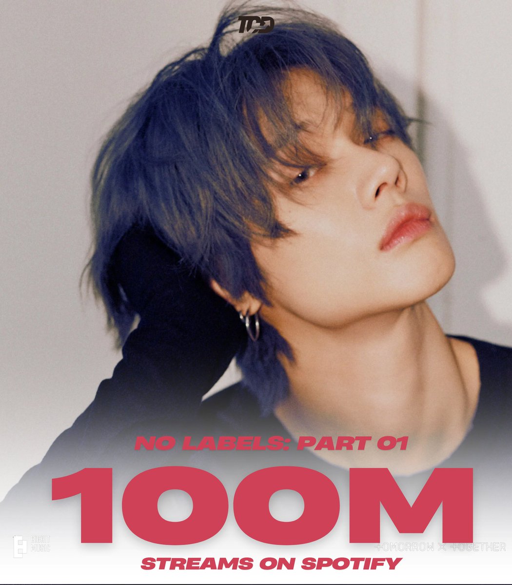 TXTChartData's tweet image. #YEONJUN's "NO LABELS: PART 01" has now surpassed 100M streams on Spotify.