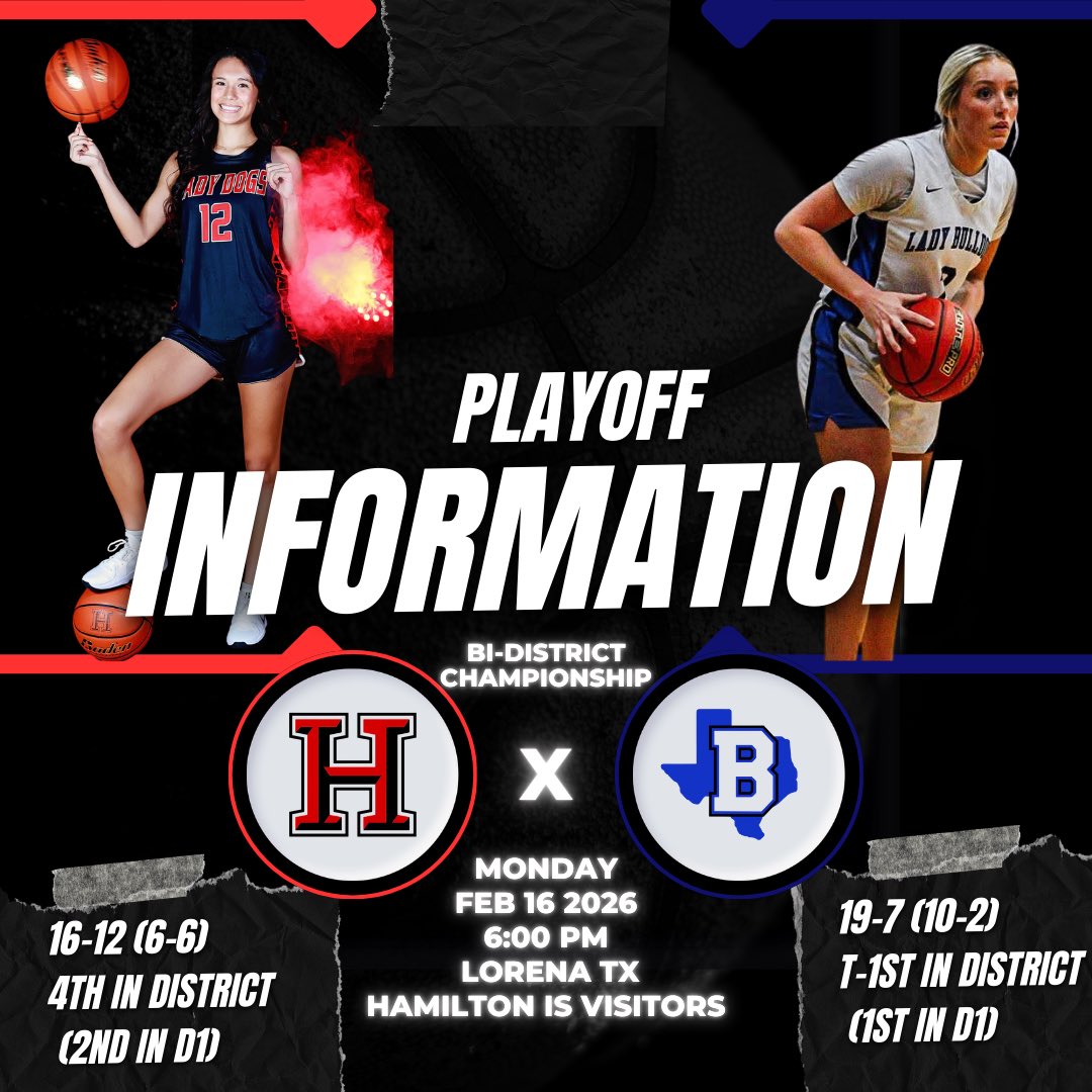 Hamilton Lady Bulldogs’ Playoff Information!