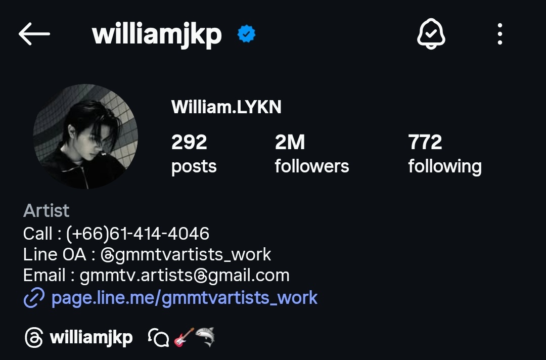 Congrats for 2M IG followers, William🥰😍

#williamjkp