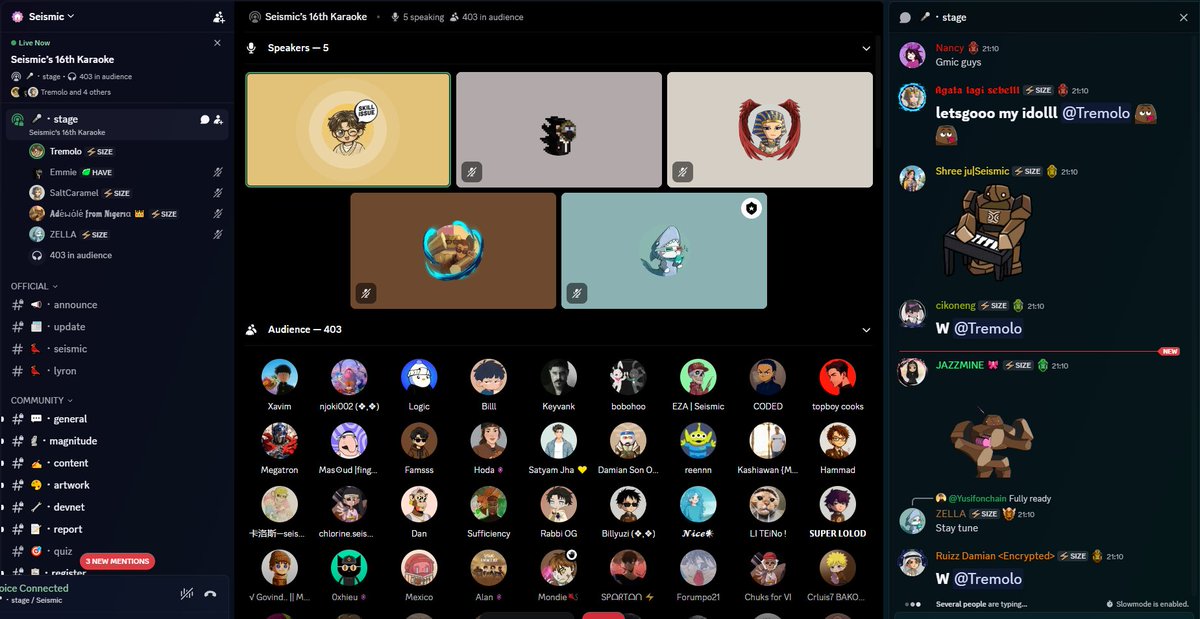 amazing karaoke event in <a href="/SeismicSys/">Seismic</a> stage today!
thank you for blessing everyone's ear for all the singers
gmic!