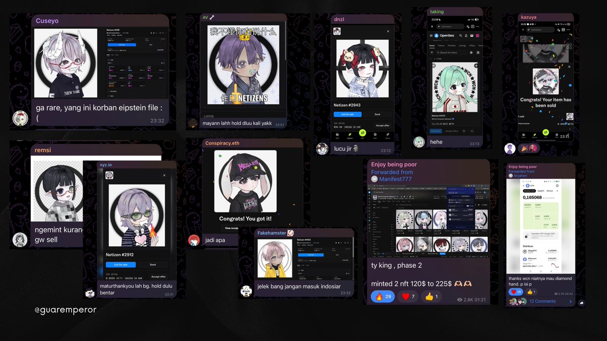 GuarEmperor's tweet photo. Big cook @WCNetizens 

0.03 ETH > 0.08 ETH ($155)

Call this early project and many ppl get wl from : 

- Contributor 
- Upvote WCN on fluffle
- Holder shishi art and  Build and share pfp 

Im very happy with the results of my deep research on the @megaeth ecosystem and I was full of conviction at the start of this project 

Imagine a volume of $500K just two hours after launch

ignore the haters & drama 
lets make money ❤️

My community :

https://t.co/suC0YSnqwZ
@emperorjournal_ 

btw whatsssss next?????