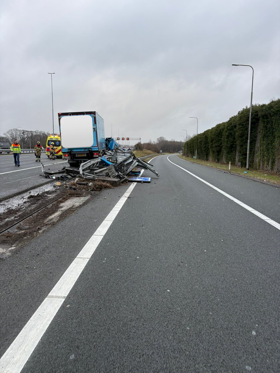 Eenzijdig ongeval op A2 bij Liempde