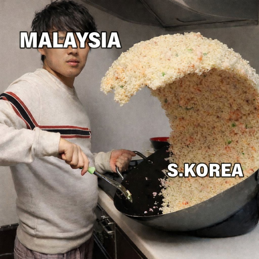 arax_99's tweet photo. Malaysia dengan santai menambah lagi satu negara ke atas meja yang telah digoreng https://t.co/LbT4DoJYal