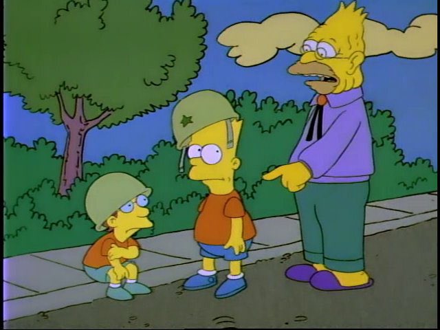 Sorry Bart. You can push them out of a plane. You can march them off a cliff. You can send them off to die on some God forsaken rock. But for some reason, you can't slap them. Now apologize to that boy right now.