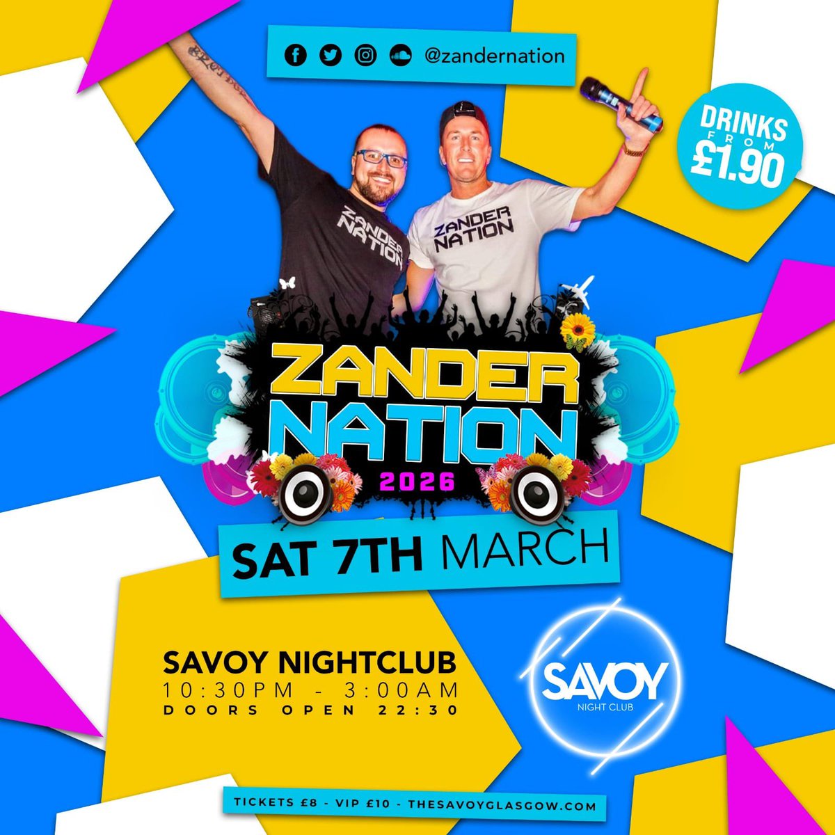 Don’t miss Zander Nation at Savoy Nightclub, March 7th.
Tickets are selling now — grab yours before they’re gone.

🚨 Like, share &amp; tag 2 friends to win 4 VIP tickets! 🚨