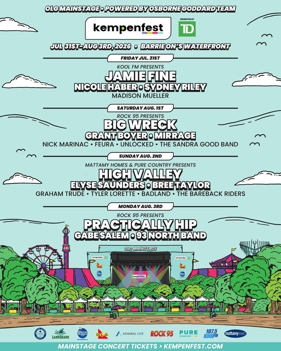 _maddiemueller_'s tweet photo. Huge news that I finally get to share! I’ll be on the main stage at Kempenfest, July 31st this year! Great line-up, and I can’t wait to share what I’ve been working on!
Early-Bird Tickets on sale Friday Feb 13th, 10am! Tickets at https://t.co/EZDaF9eHOD @KoolFMBarrie @Kempenfest https://t.co/L3JblqgexV