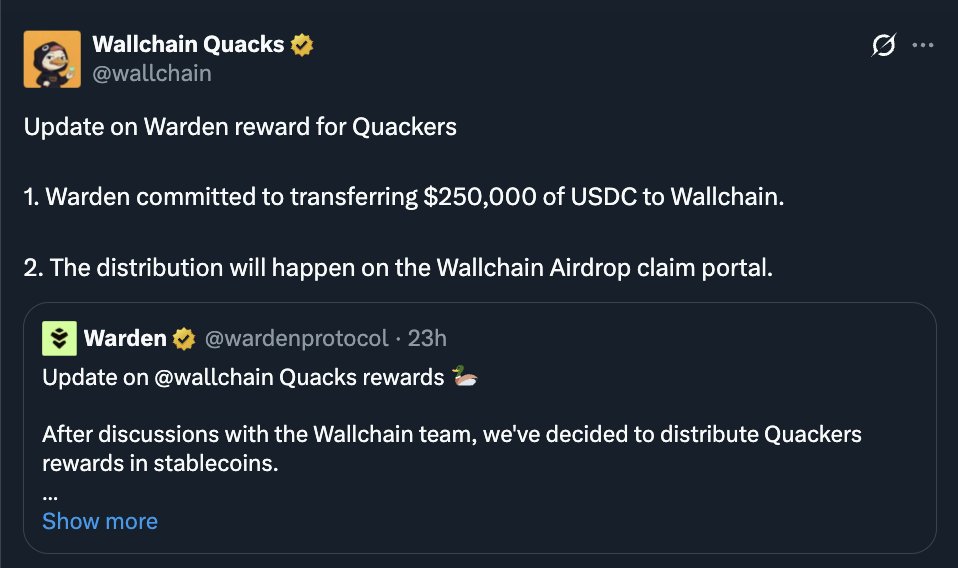 kudos to <a href="/wallchain/">Wallchain Quacks</a> for standing up for their creators.

kaito has no backbone.
kaito is not for creators.

2.5% of the supply was committed for kaito yappers, app users and kaito ecosystem.

hardly 5 creators got more than $1000 without forfeiting their rewards. 

I got $200.

I