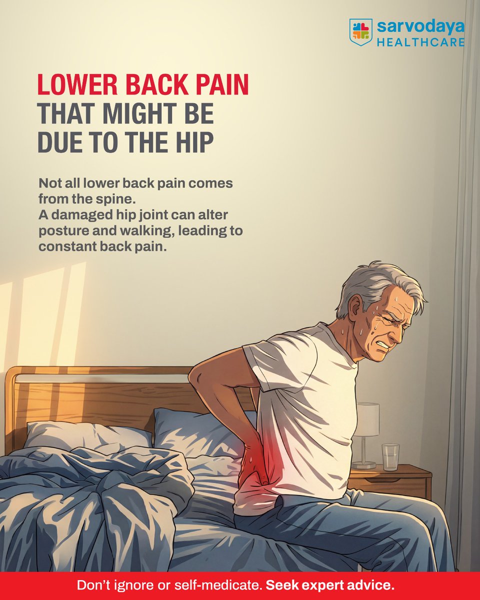 Sarvodaya_Care's tweet image. Many discover the real cause of #hippain too late.

With minimally invasive #hipreplacement, recovery is faster and movement feels natural again.

Book your consultation with Dr. Pankaj Walecha at Sarvodaya Hospital, Sec 8, Faridabad.

📞 1800 313 1414

#sarvodayahospital