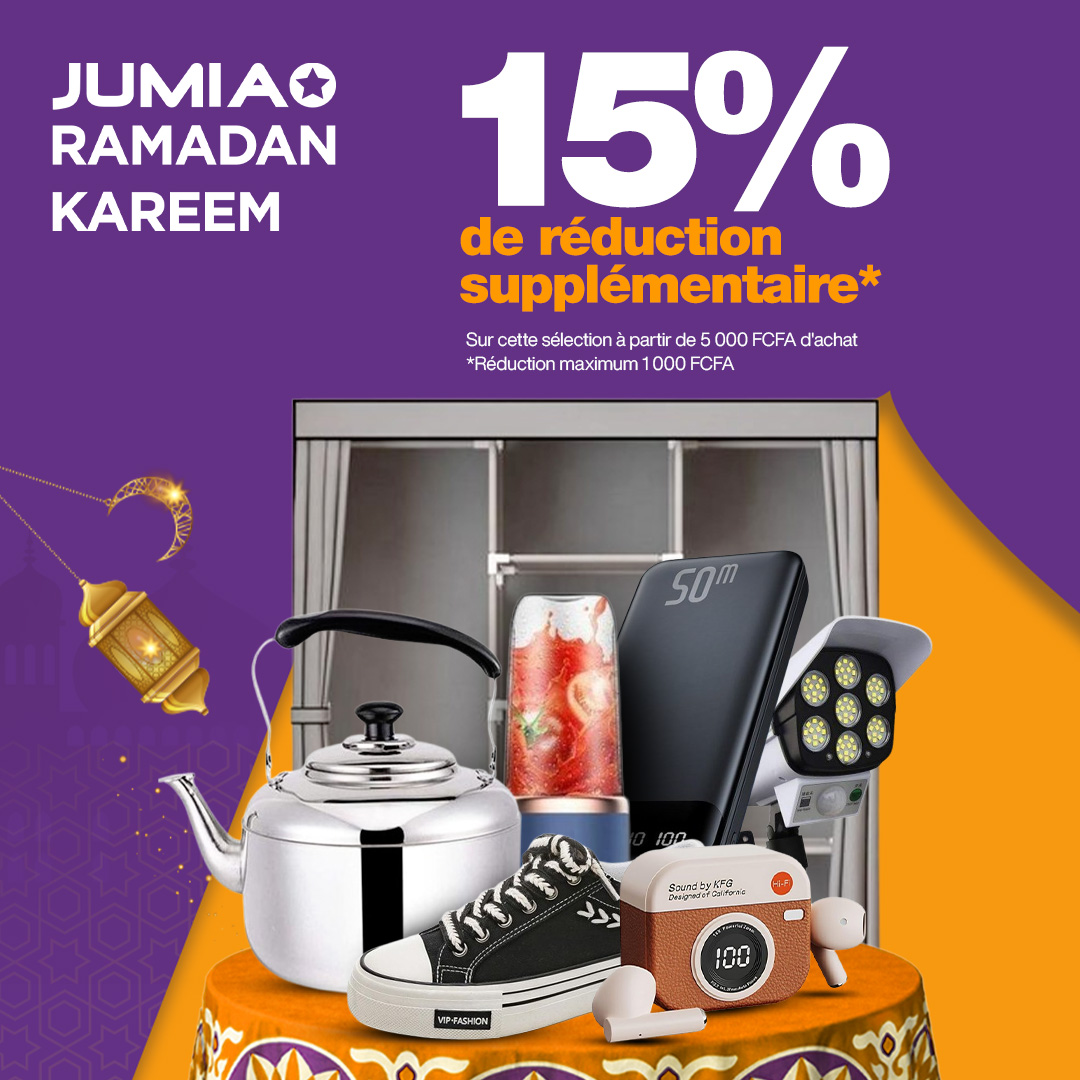 Nieuwlen profiter ci deals yi.
Jusqu'à -15% de remise sur une sélection d'articles jusqu'à 23h59
RDV sur bit.ly/RemiseJumiaSn
Sur l'application #Jumia ou par appel au 339225656
