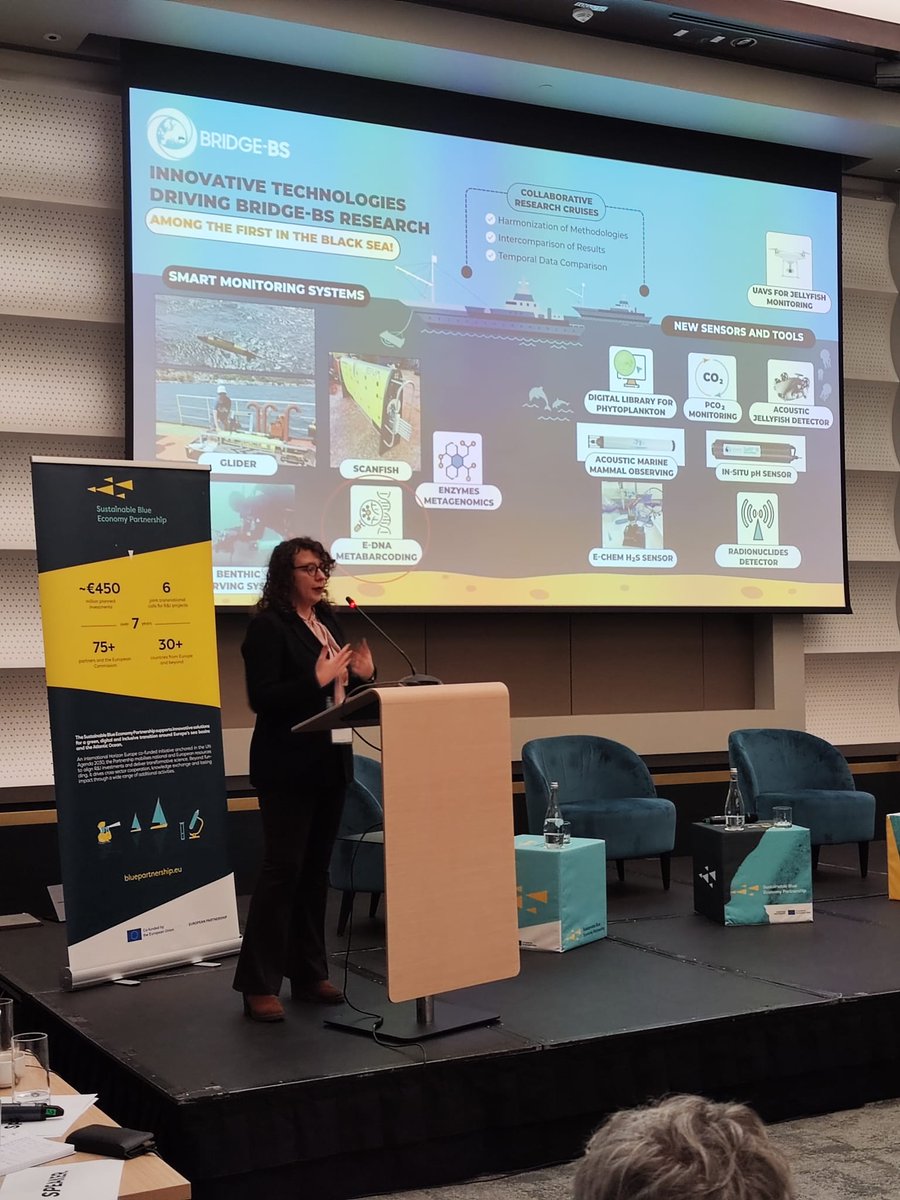 BRIDGE_BlackSea's tweet photo. #BRIDGEBS built the most comprehensive eDNA database in #BlackSea!
Today, at @BlueEconomyEU #FullSailAhead2026 Symposium, BRIDGE-BS PhD student Bilge Durgut shared groundbreaking research on eDNA-based biodiversity monitoring and new technologies advancing sustainable solutions. https://t.co/F5hnfaerZ2
